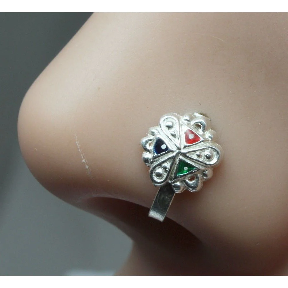 Handmade Press-fit Silver Nose Piercing