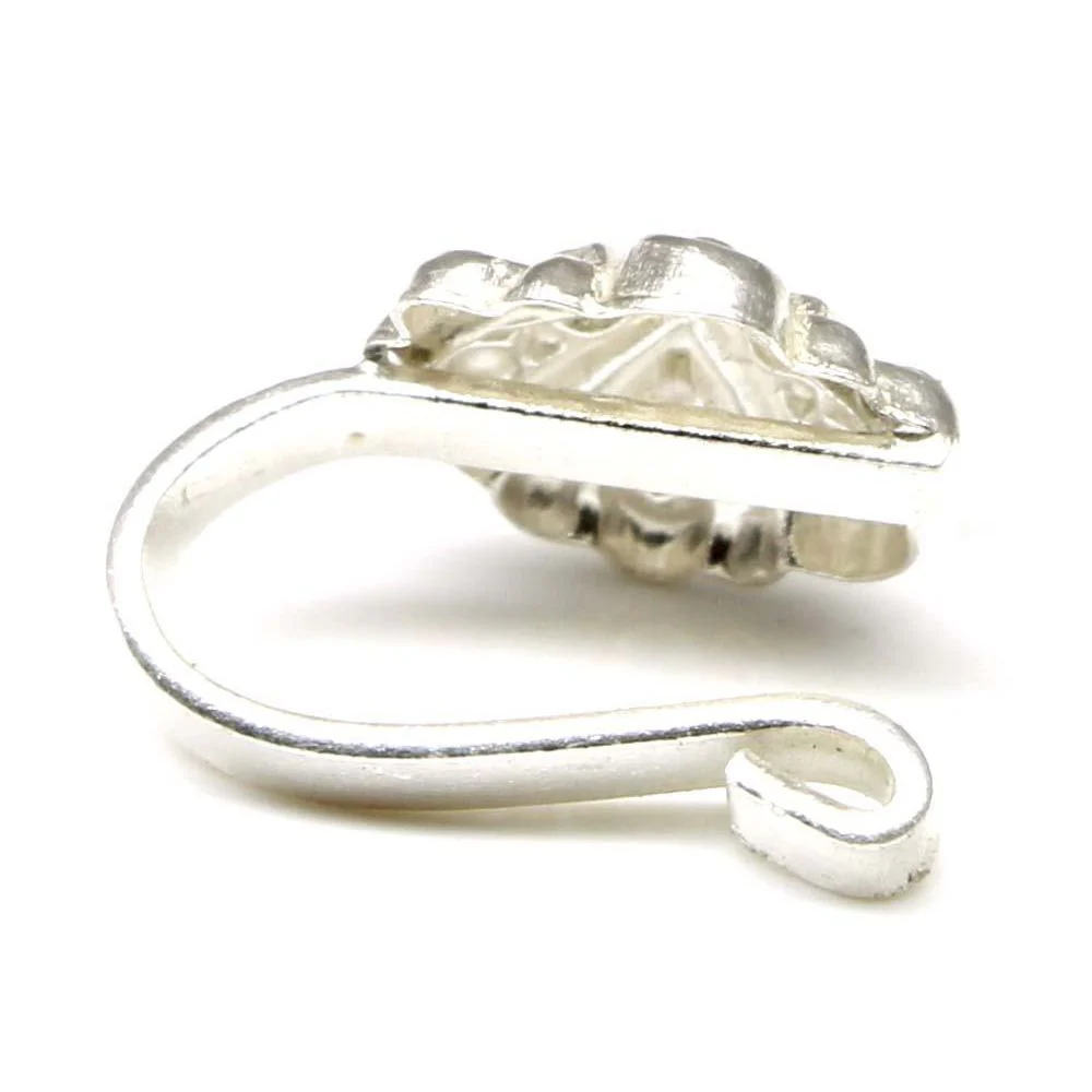 Handmade Press-fit Silver Nose Piercing - Image 3