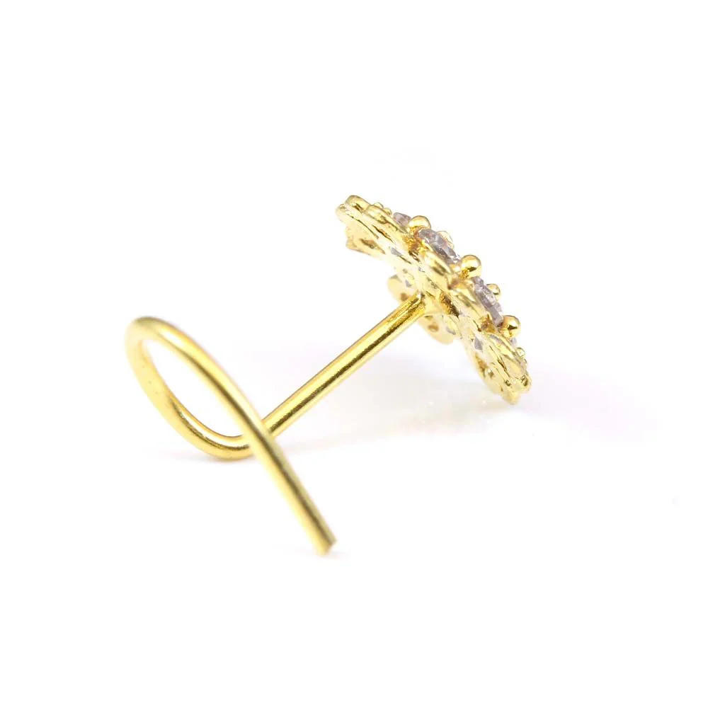Heart blossom flower design nose pin - Image 3