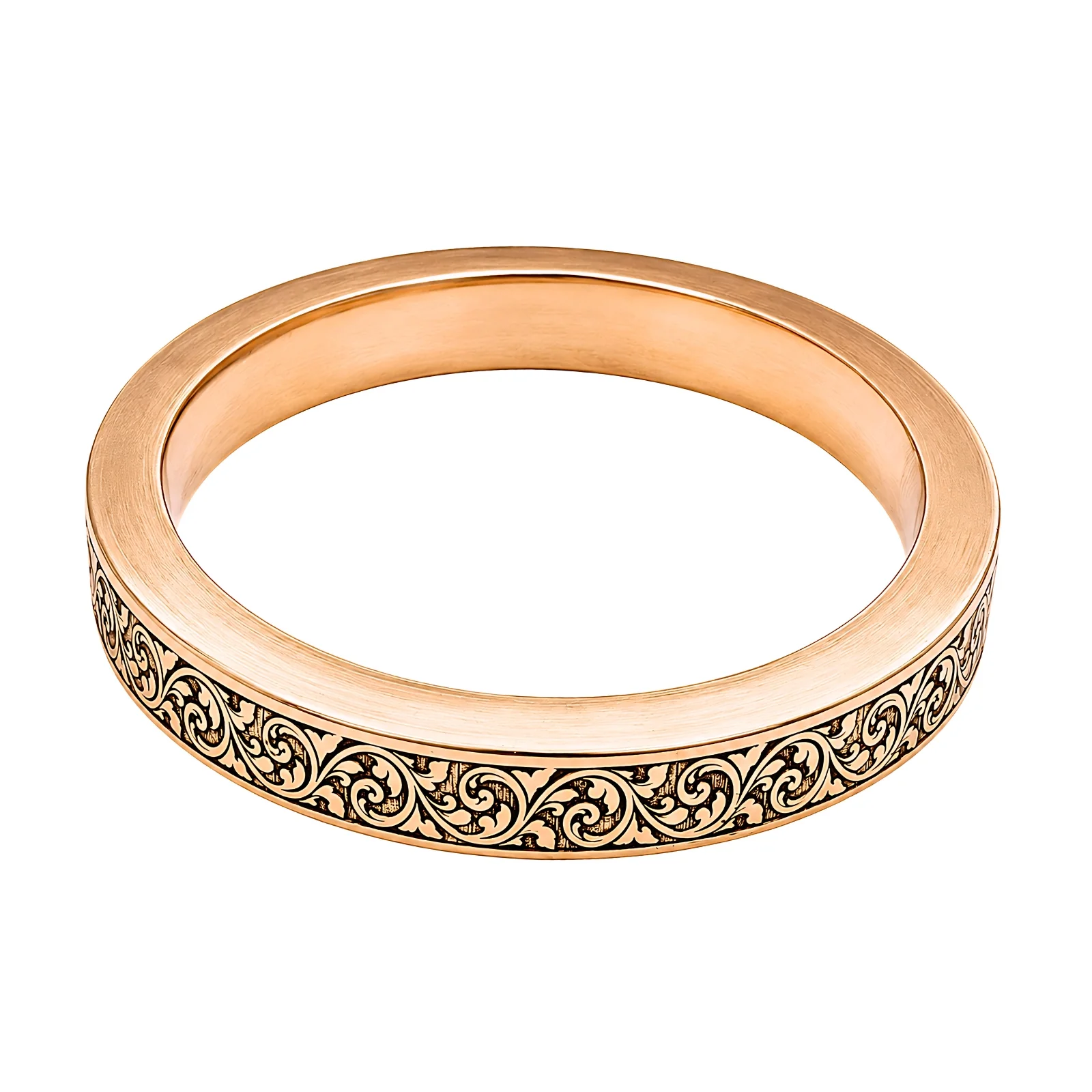 Heavy 180-200 Grams Jointless Engraved Copper Kada for Men - Image 4