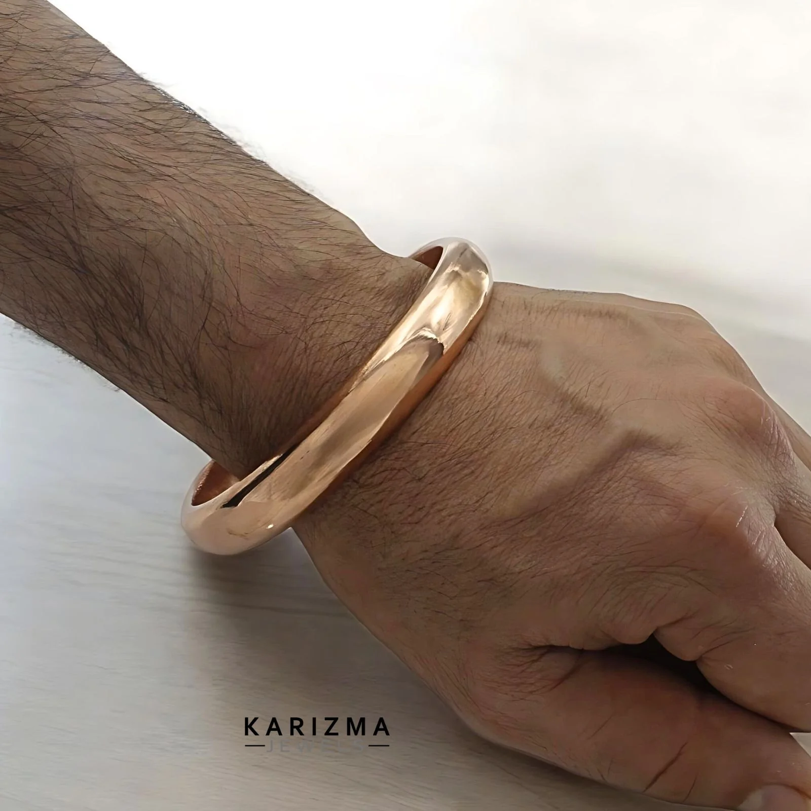 Heavy Jointless Copper Bangle bejod tamba ka kada for astrology - Image 4