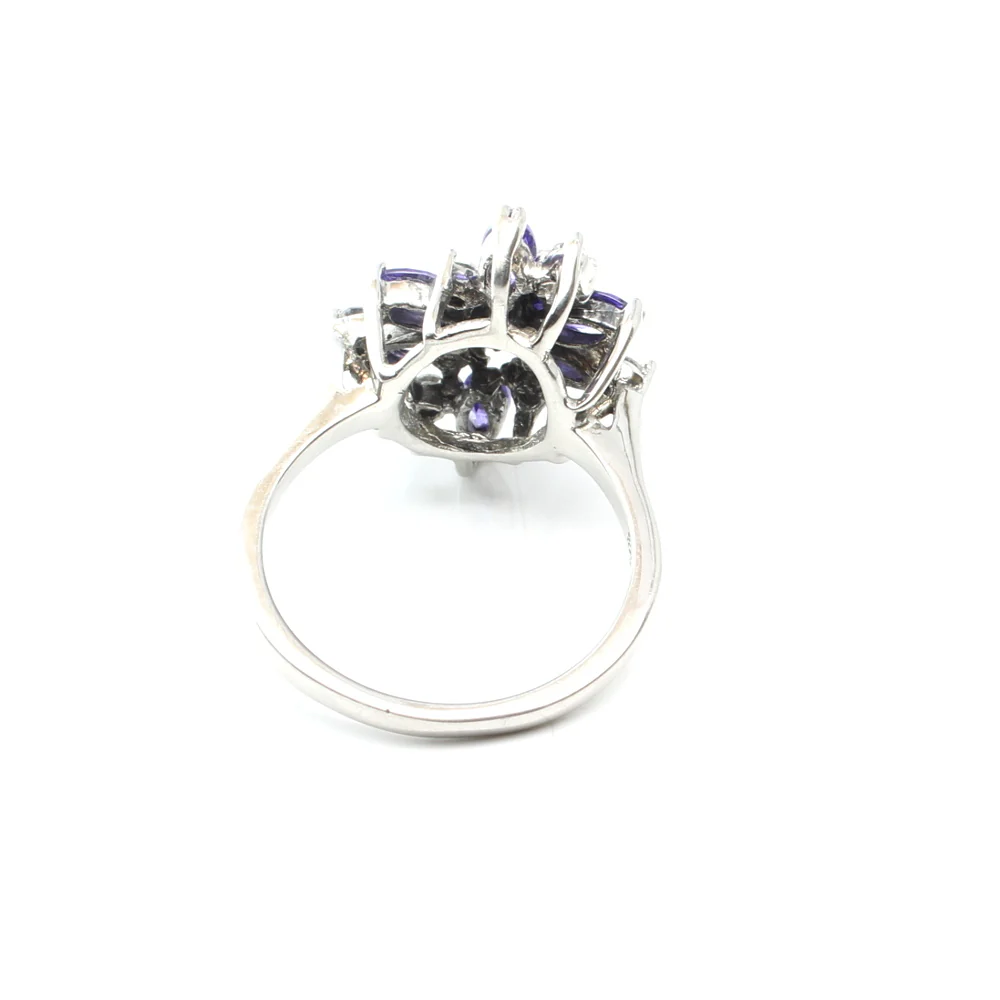 High-quality 925 Sterling Silver Violet white CZ women finger ring - Image 4