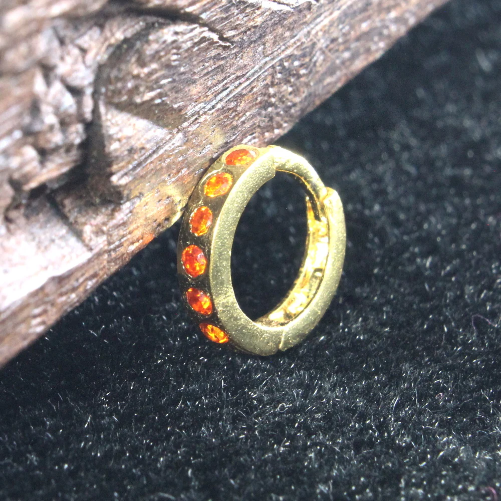 Hinged clicker brass nose ring - Image 6