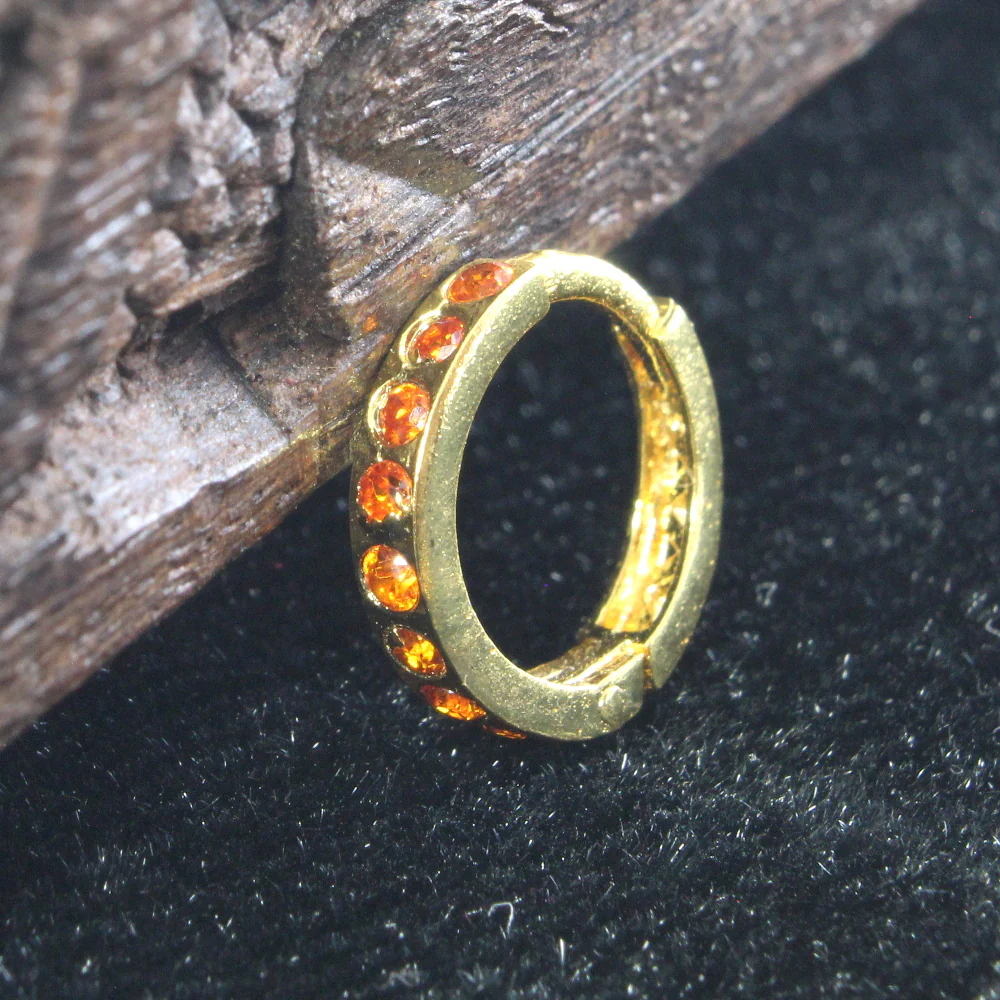 Hinged clicker brass nose ring - Image 8