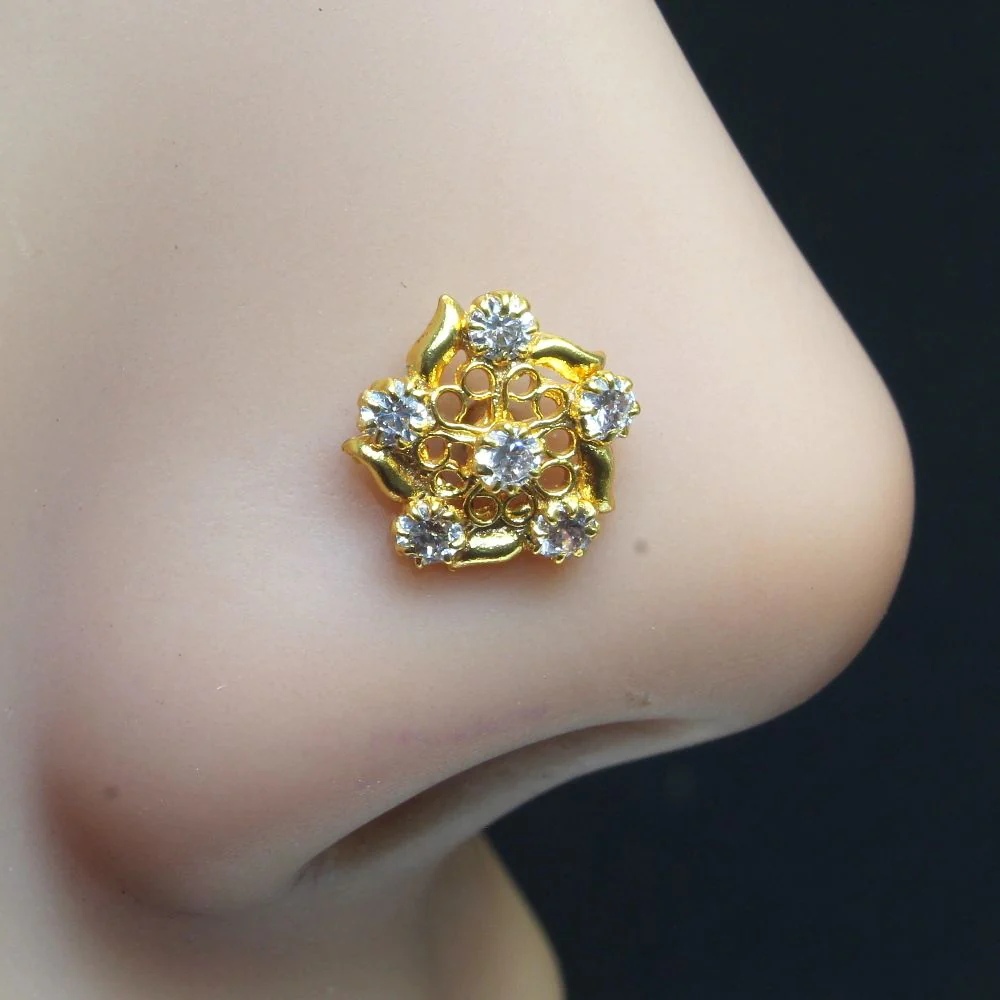 Indian dainty flower nose stud