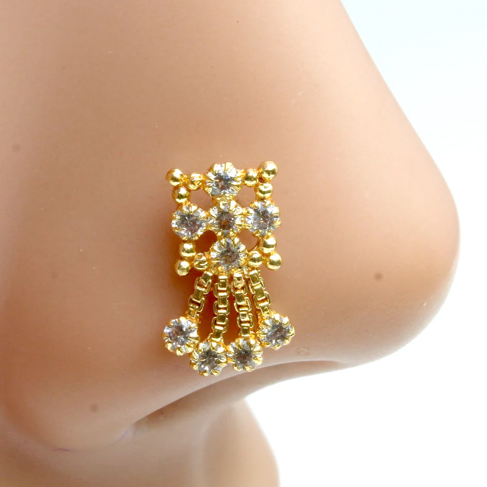 Indian dangle hoops Piercing jewelry for nose