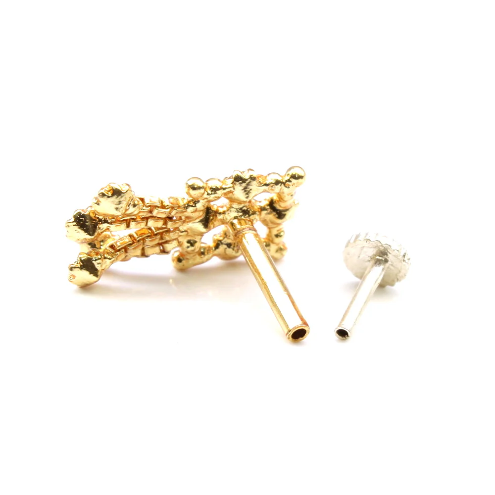 Indian dangle hoops Piercing jewelry for nose - Image 3