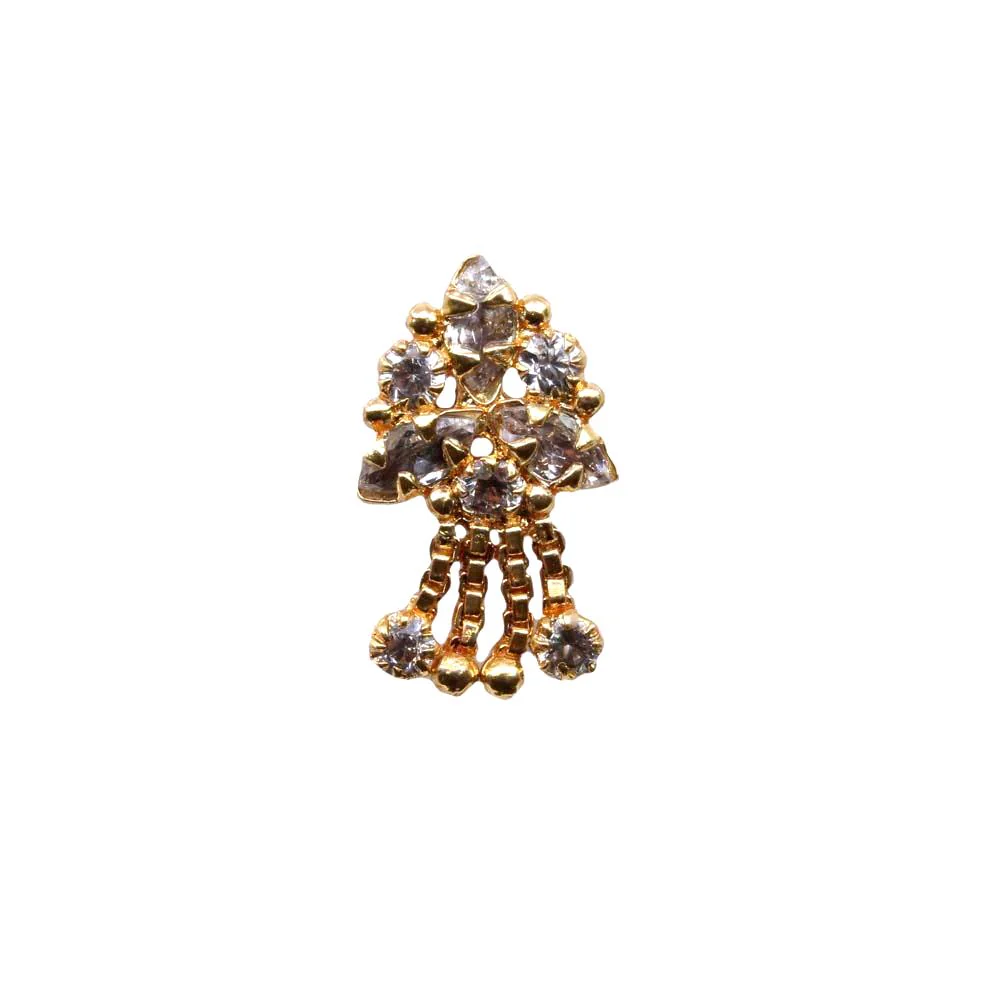 Indian dangling elements nose pin - Image 2