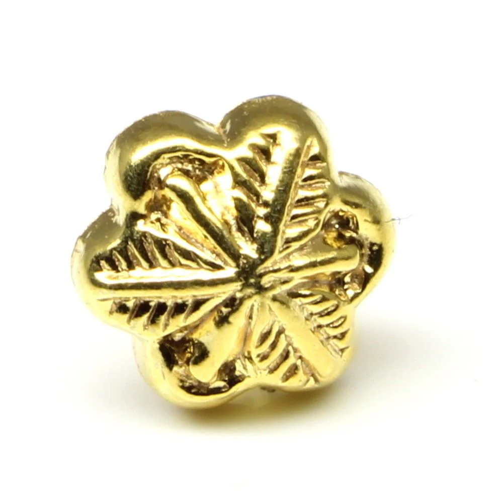 Indian floral leaf nose stud 18g - Image 2