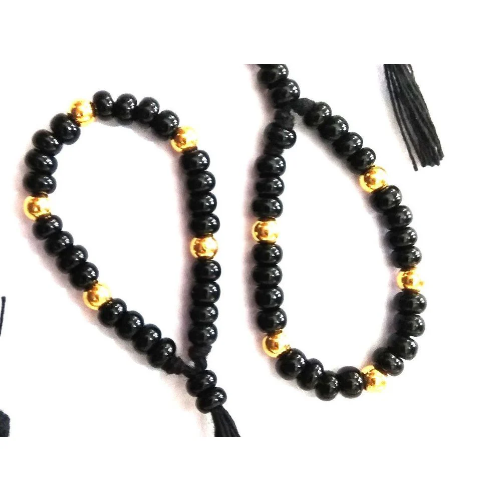 Indian Nazaria 22k Real Gold Black Beads bracelet new born baby toddler kids - Image 2