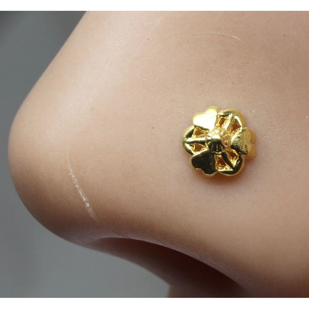 Indian Rajasthan floral nose pin