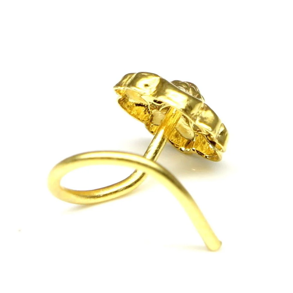 Indian Rajasthan floral nose pin - Image 3