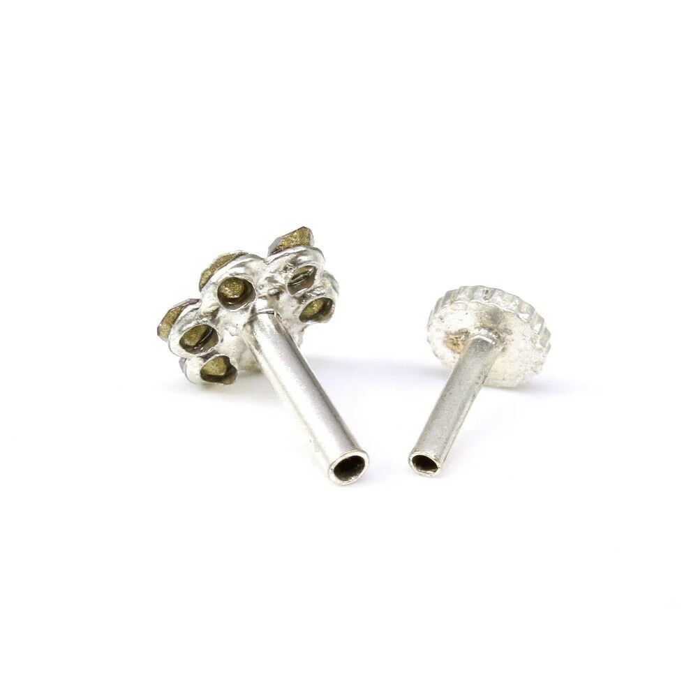 Indian style crystal nose stud - Image 3