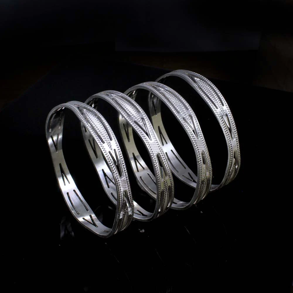 Indian Style Solid Real Silver Women Bangles Bracelet (Kangan) - Image 5