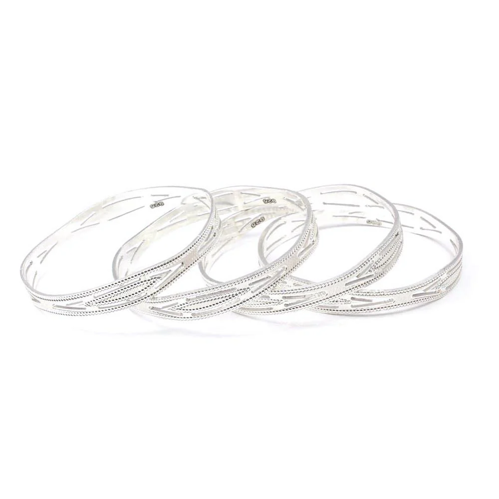 Indian Style Solid Real Silver Women Bangles Bracelet (Kangan) - Image 6