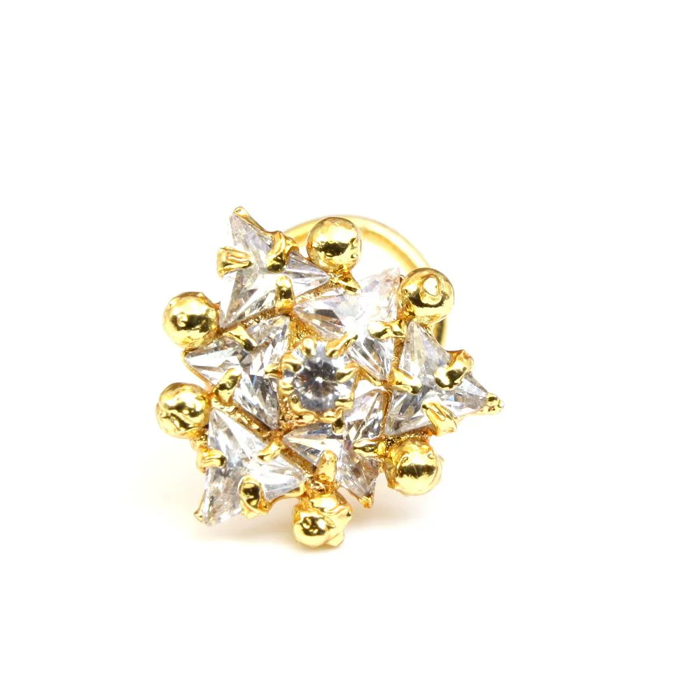 Indian triangle shapes corkscrew piercing