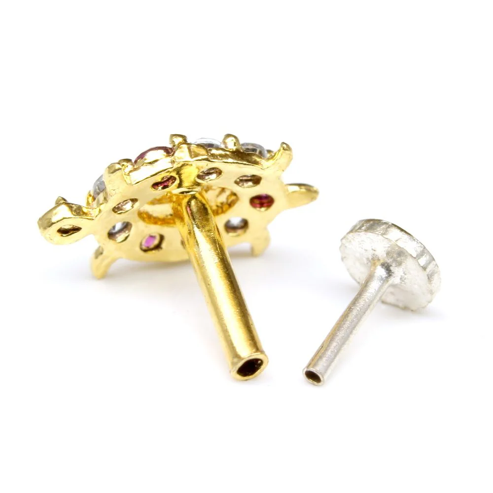 Indian Turtle nose ring/stud - Image 3