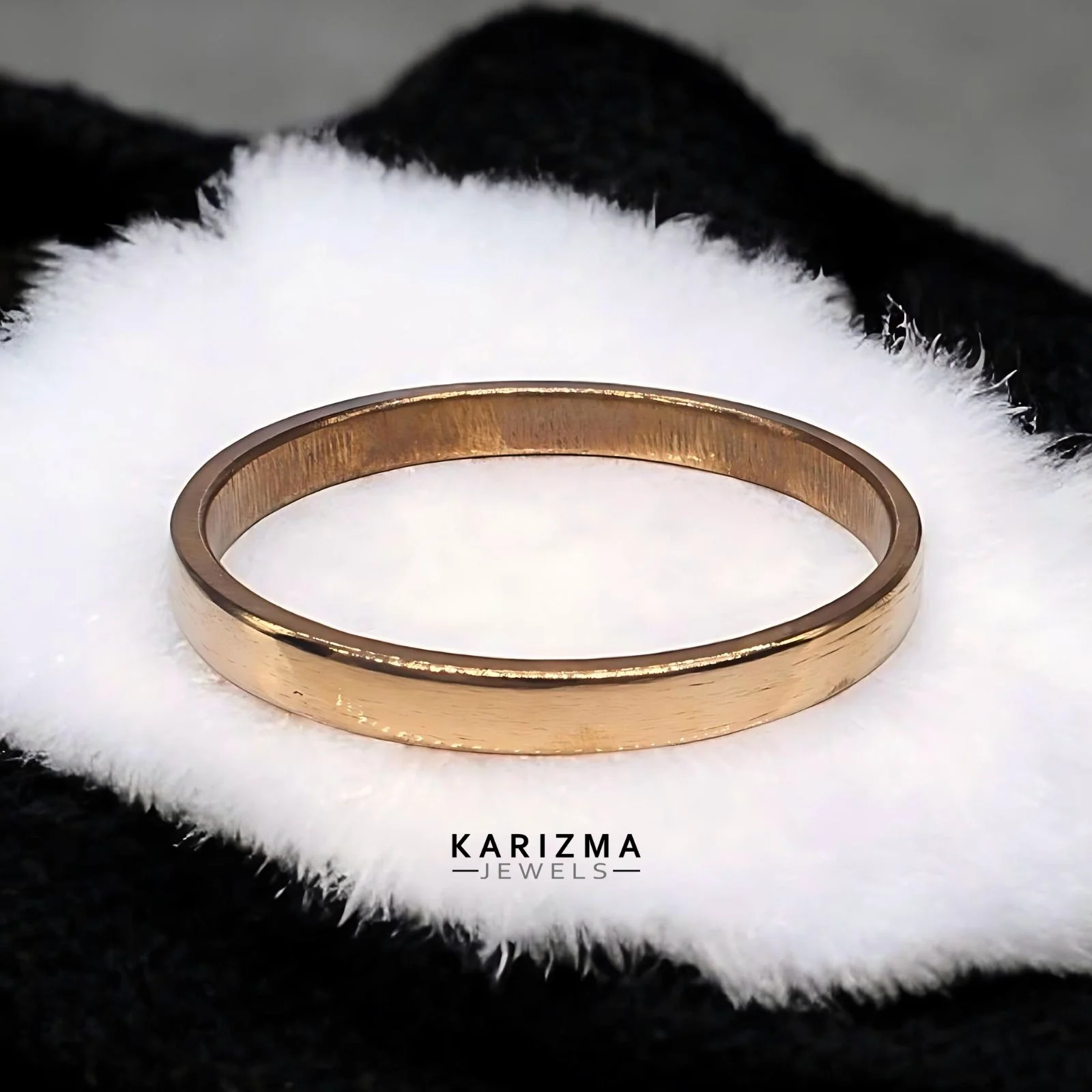 Heavy Flat Copper Jointless casting Bangle bejod tamba ka kada for astrology - Image 3