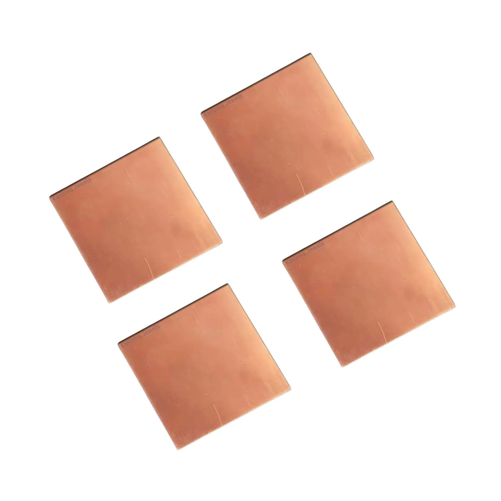 Karizma Jewels Pure Copper 1 inch Square Pieces for Lal Kitab Remedy and Astrology - Pack of 4 pieces - Image 2