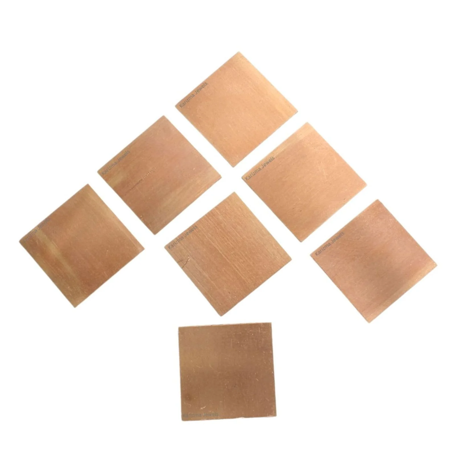 Karizma Jewels Pure Copper 1 inch Square Pieces for Lal Kitab Remedy and Astrology - Pack of 7 pieces - Image 2