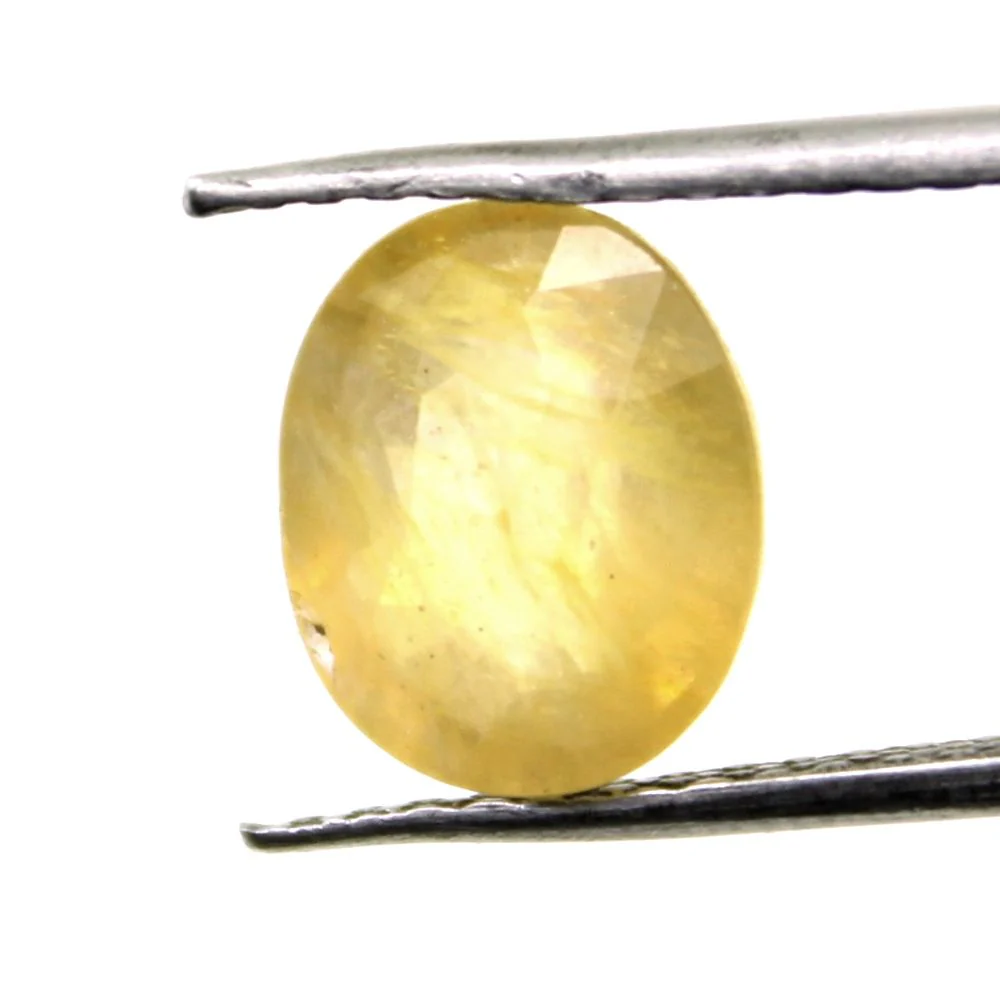 Lab Certified 3.7Ct Natural Yellow Sapphire (Pukhraj) Gemstone - Image 2