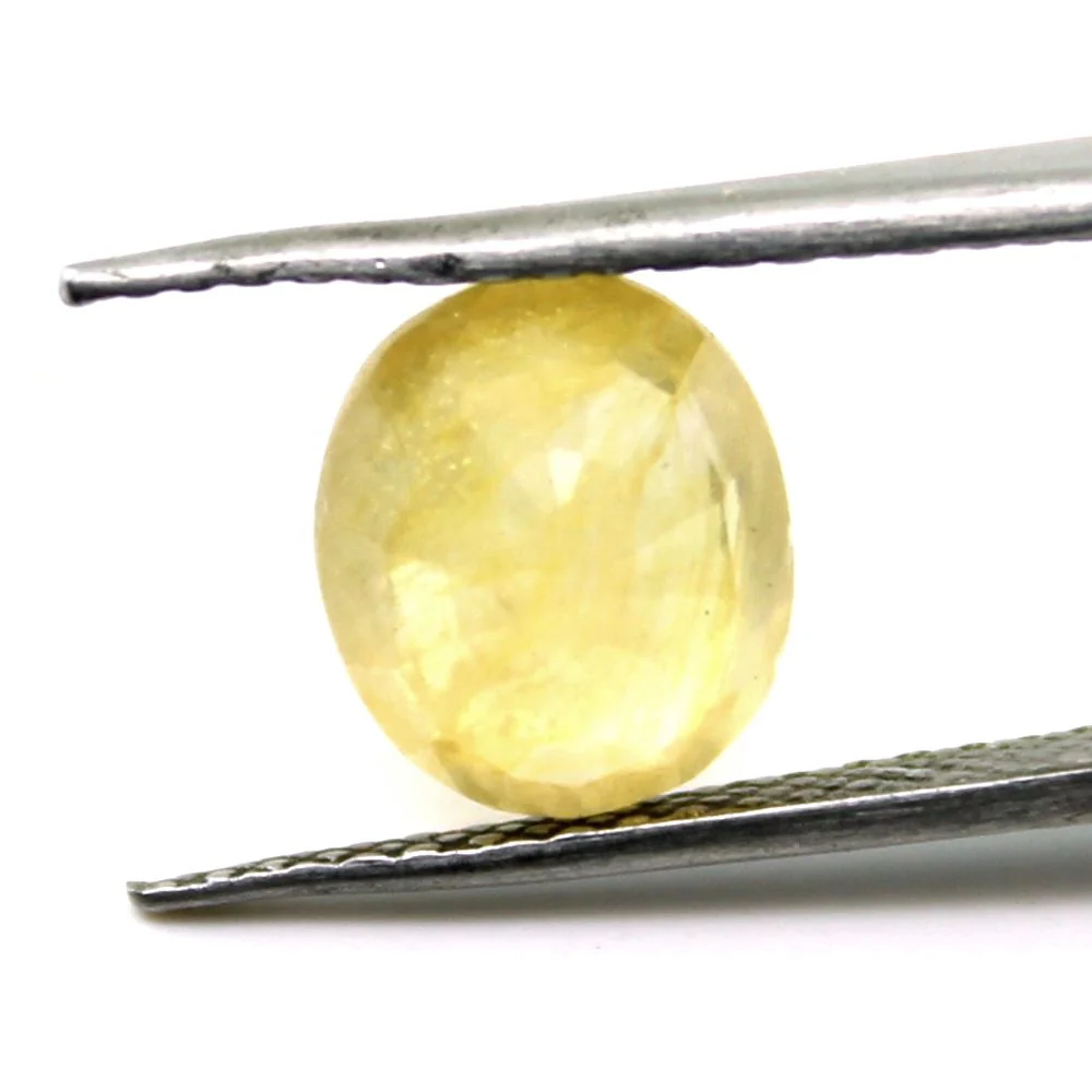 Lab Certified 3.7Ct Natural Yellow Sapphire (Pukhraj) Gemstone - Image 3