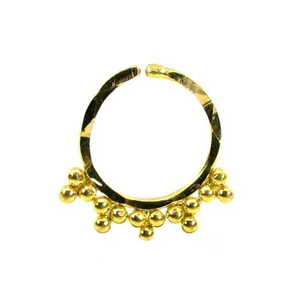 Luxurious Piercing Real 22k Yellow Gold septum ring - Image 3