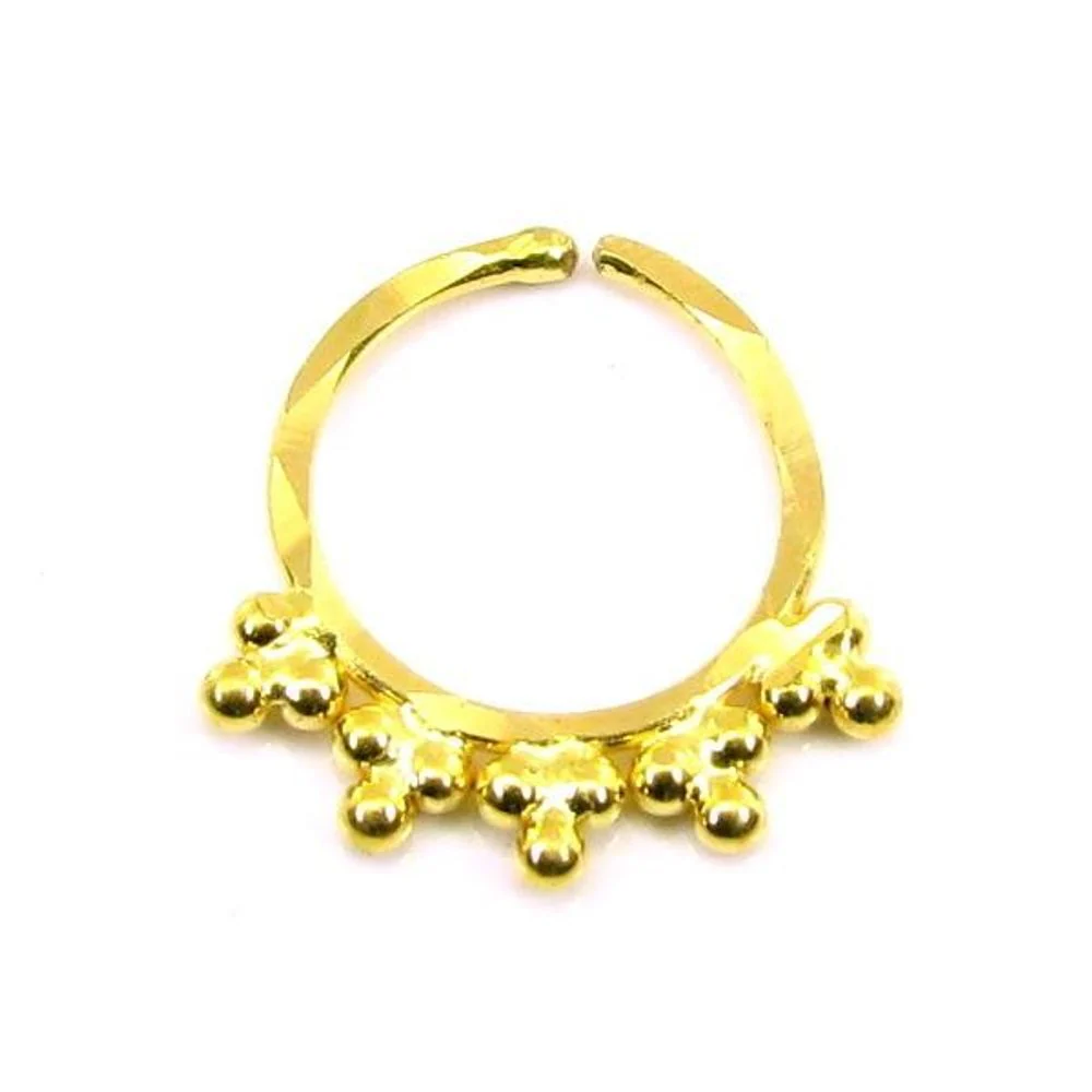 Luxurious Piercing Real 22k Yellow Gold septum ring - Image 4