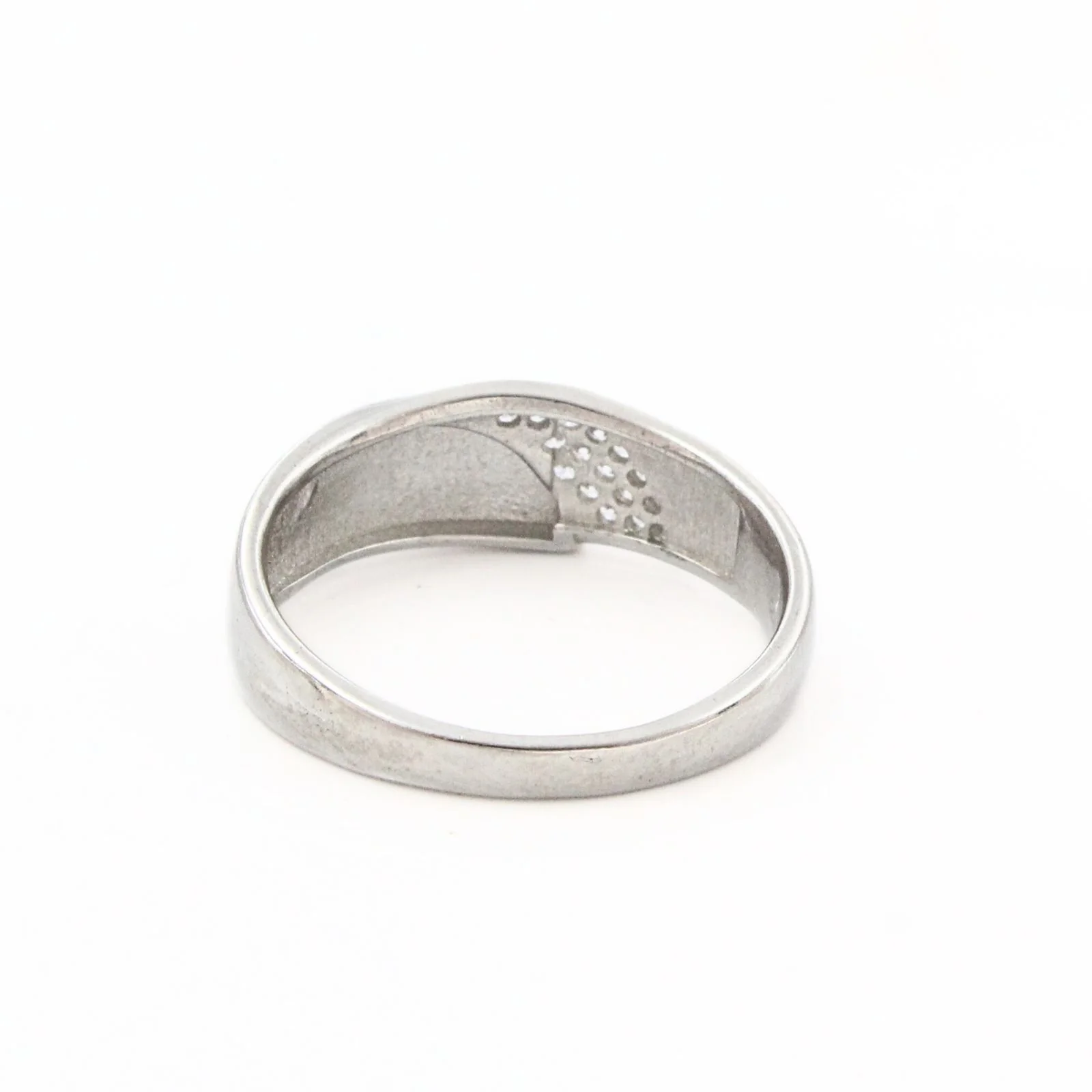Luxury 925 Real Silver CZ Men's Wave Wedding Band Ring - Image 4