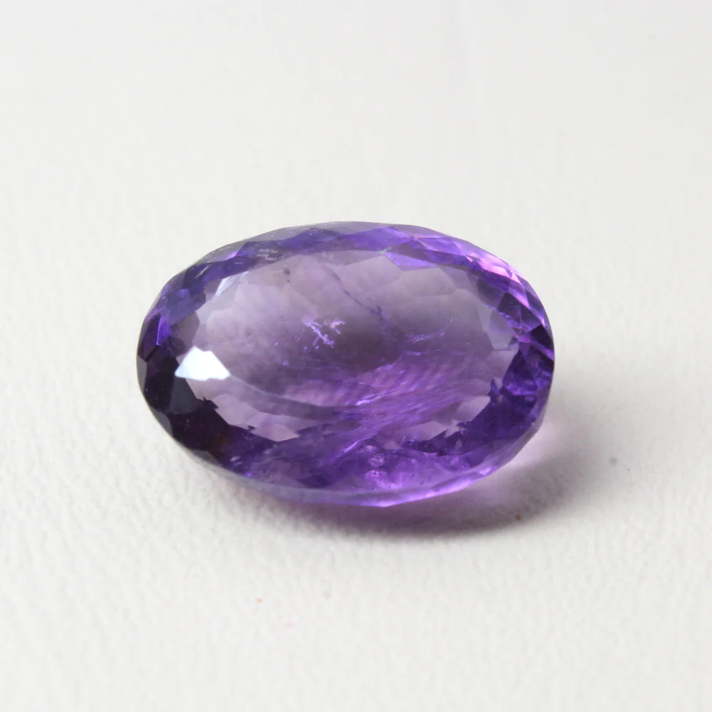 Natural 10.2Ct Amethyst "Katella" - Oval Faceted Purple Gemstone