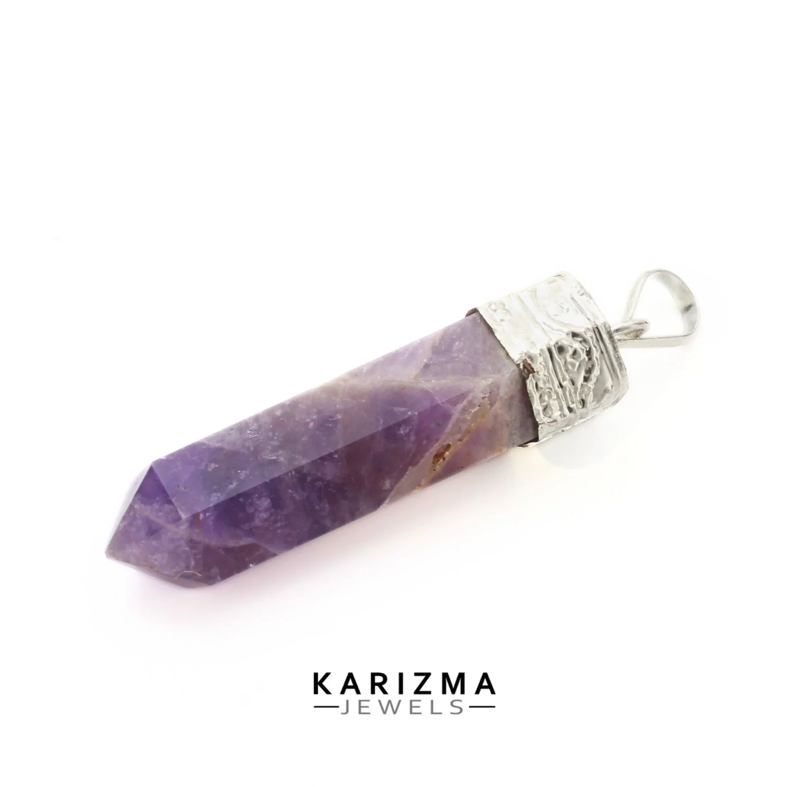 Natural Amethyst Energy Focus Pencil Pendant – Healing Crystal - Image 4