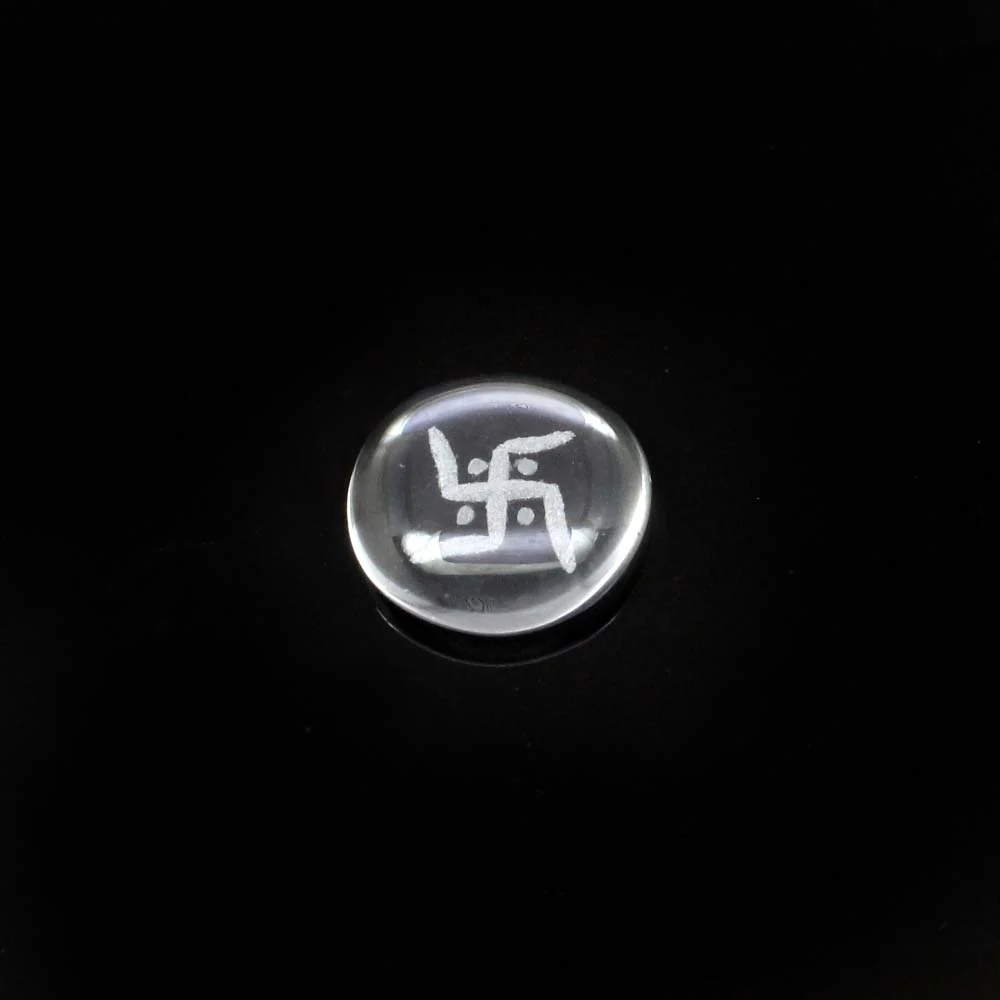 Natural Crystal Healing Chakra God Swastik Symbol Spiritual Stone - Image 3