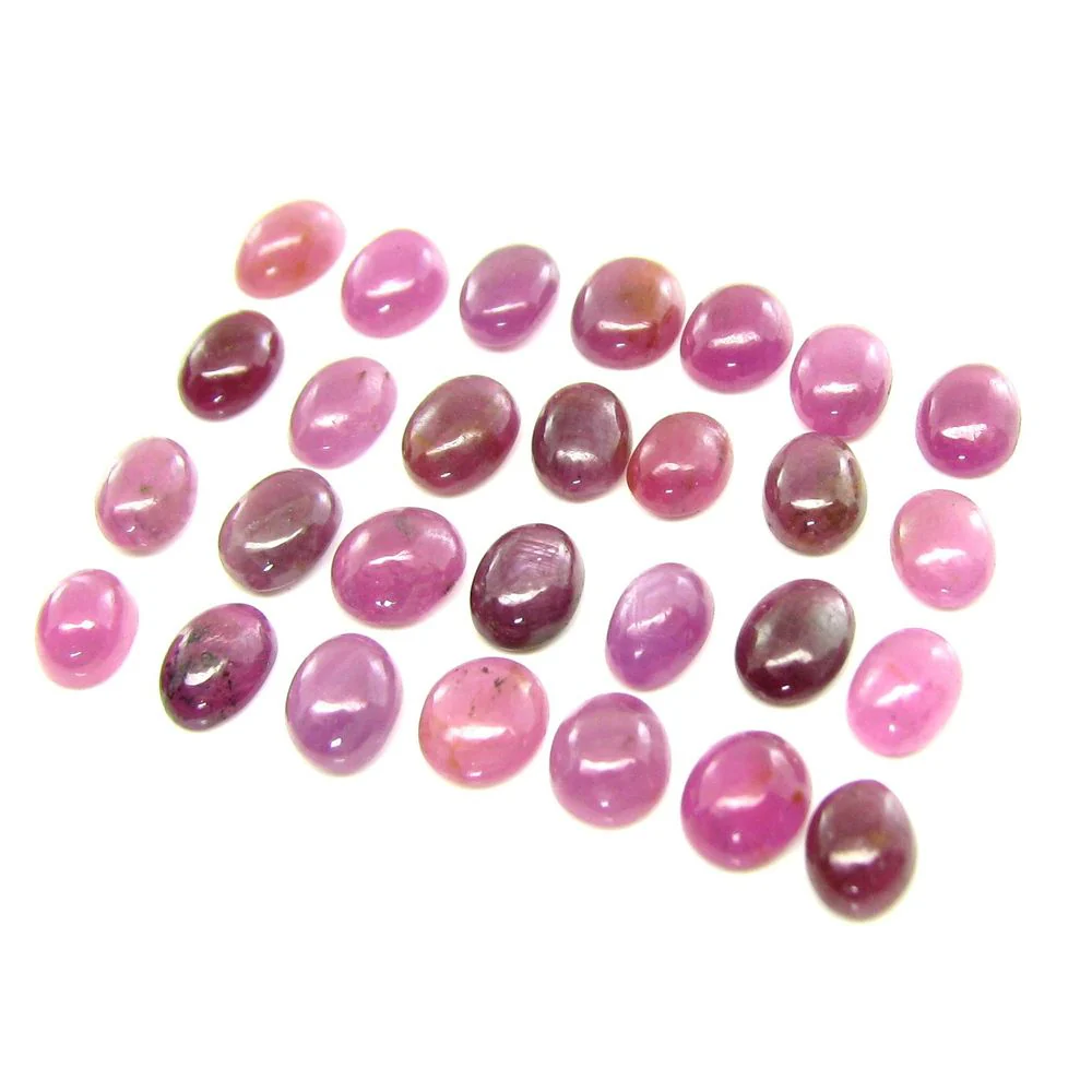 Natural Ruby Oval Cabochon Parcel – 8 Stones, 21.9 Ct Total Weight - Image 2