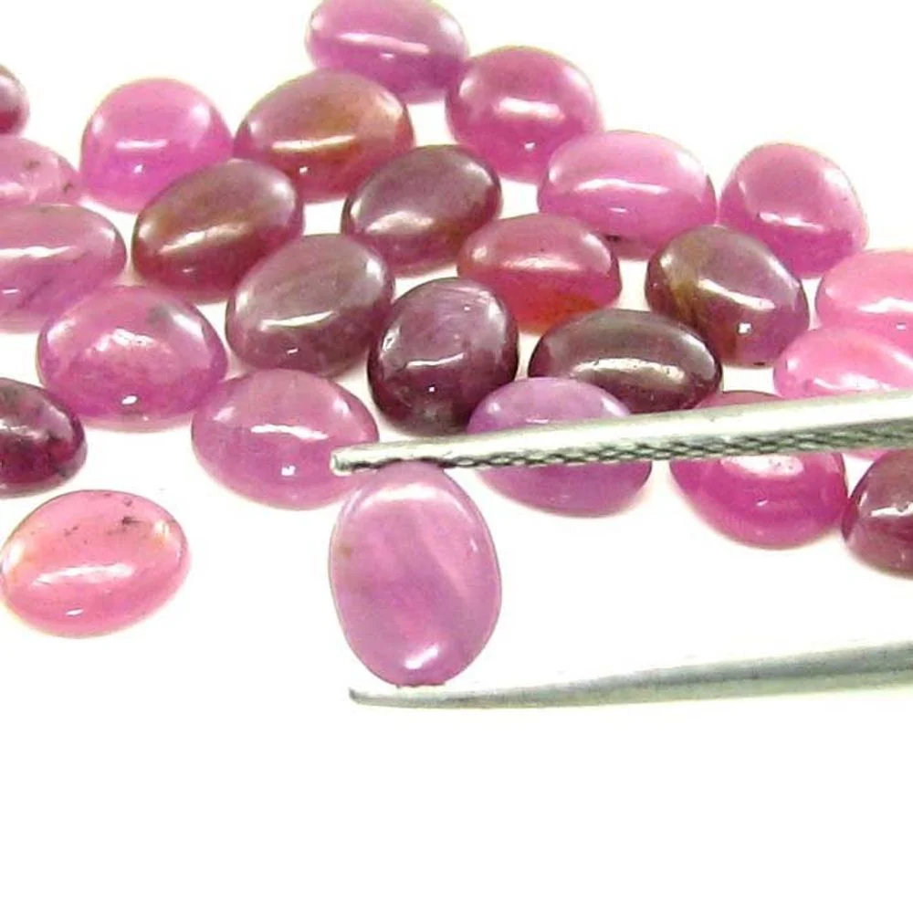 Natural Ruby Oval Cabochon Parcel – 8 Stones, 21.9 Ct Total Weight - Image 4