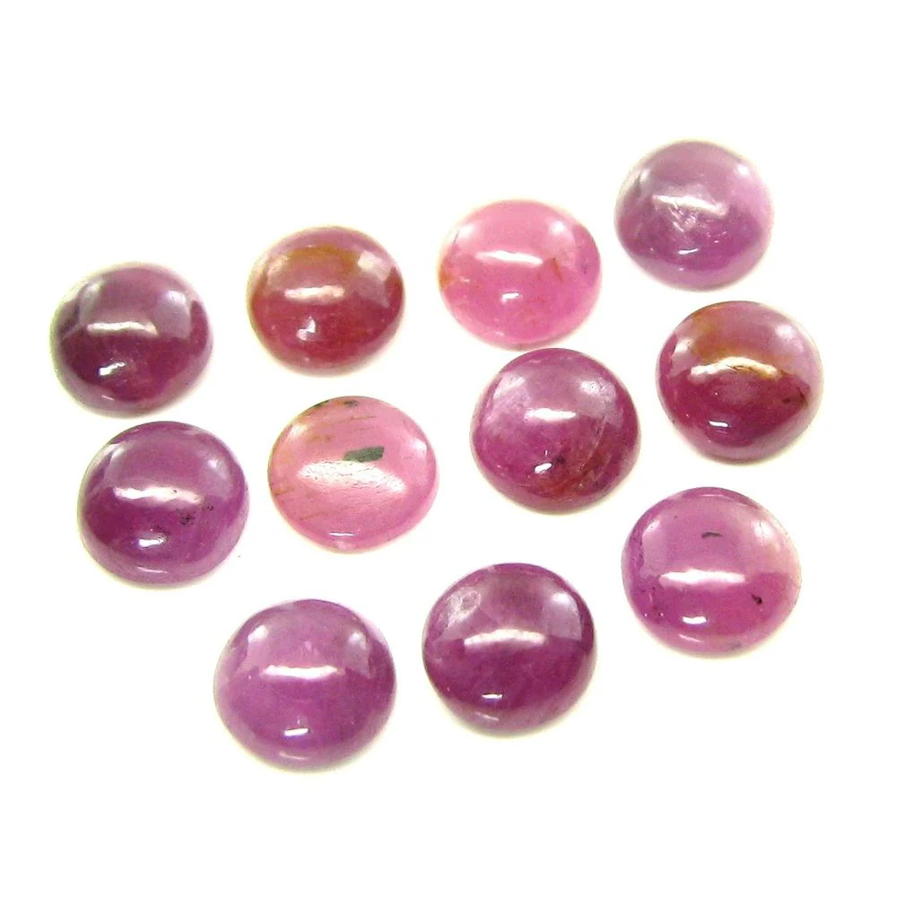 Natural Ruby Round Cabochon Parcel – 25 Stones, 50.5 Ct Total Weight - Image 2
