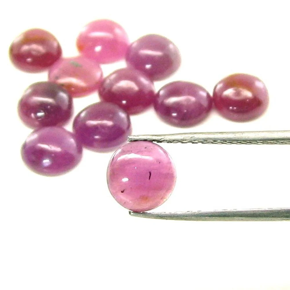 Natural Ruby Round Cabochon Parcel – 25 Stones, 50.5 Ct Total Weight - Image 3