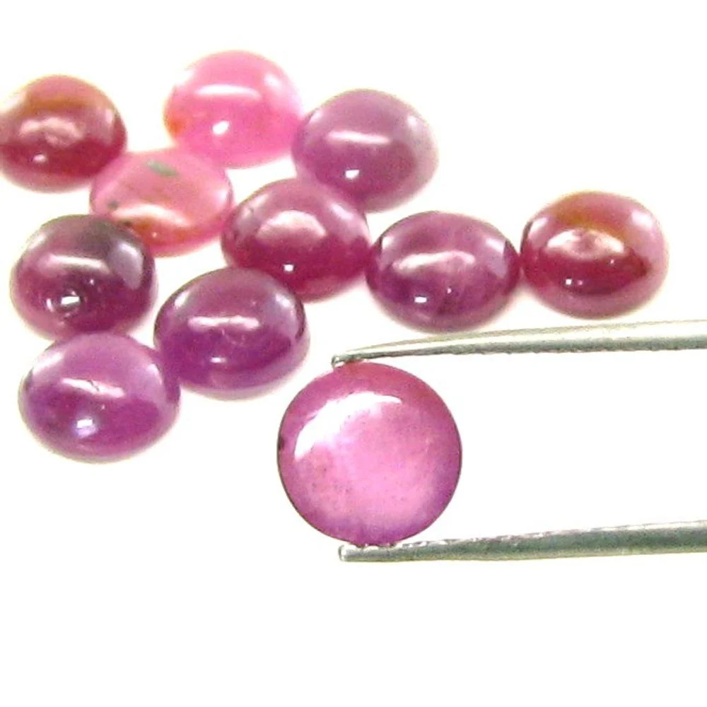 Natural Ruby Round Cabochon Parcel – 25 Stones, 50.5 Ct Total Weight - Image 4