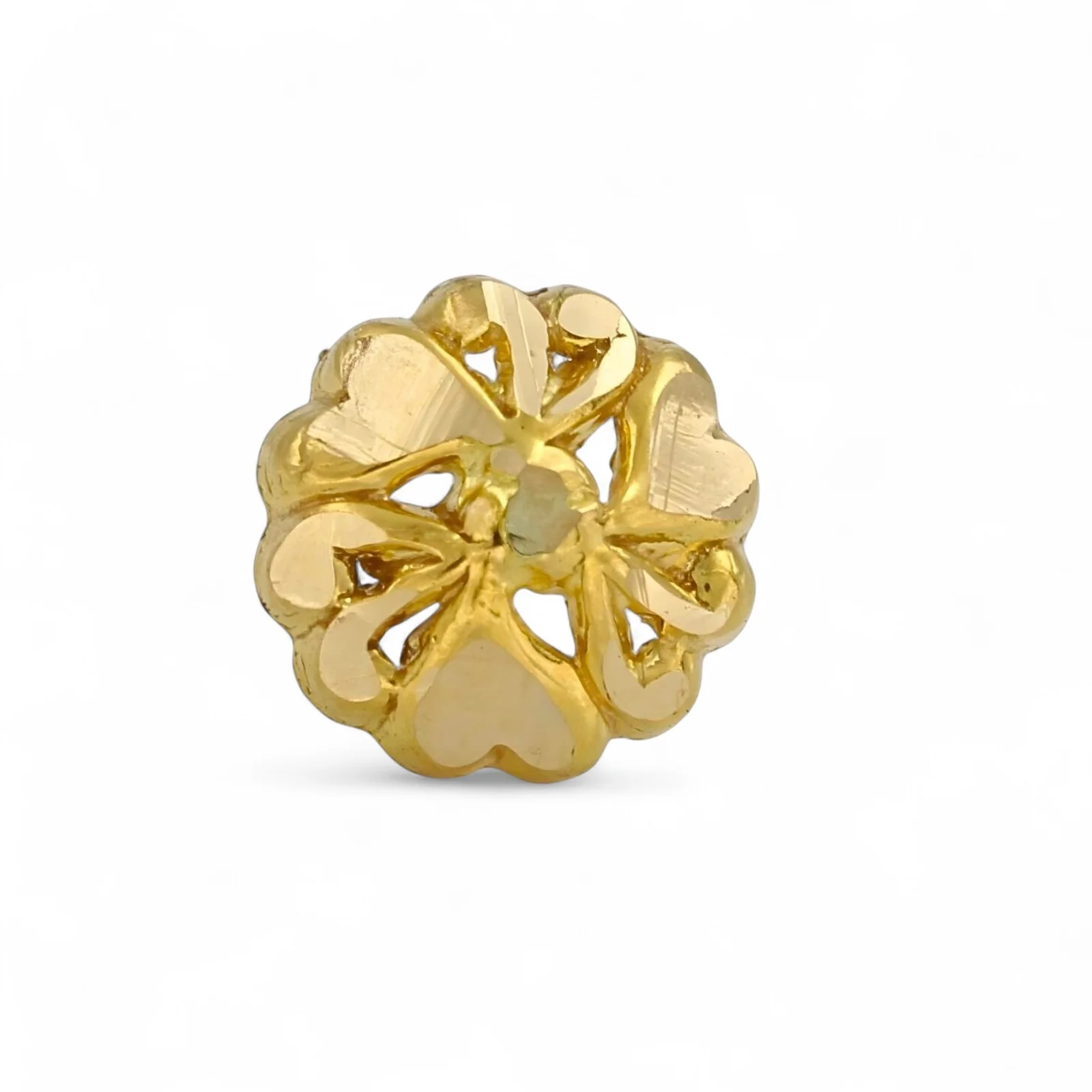 tiny 18K Gold Screw Nose\Ear Stud - Indian Nose Jewelry for Women - Image 3