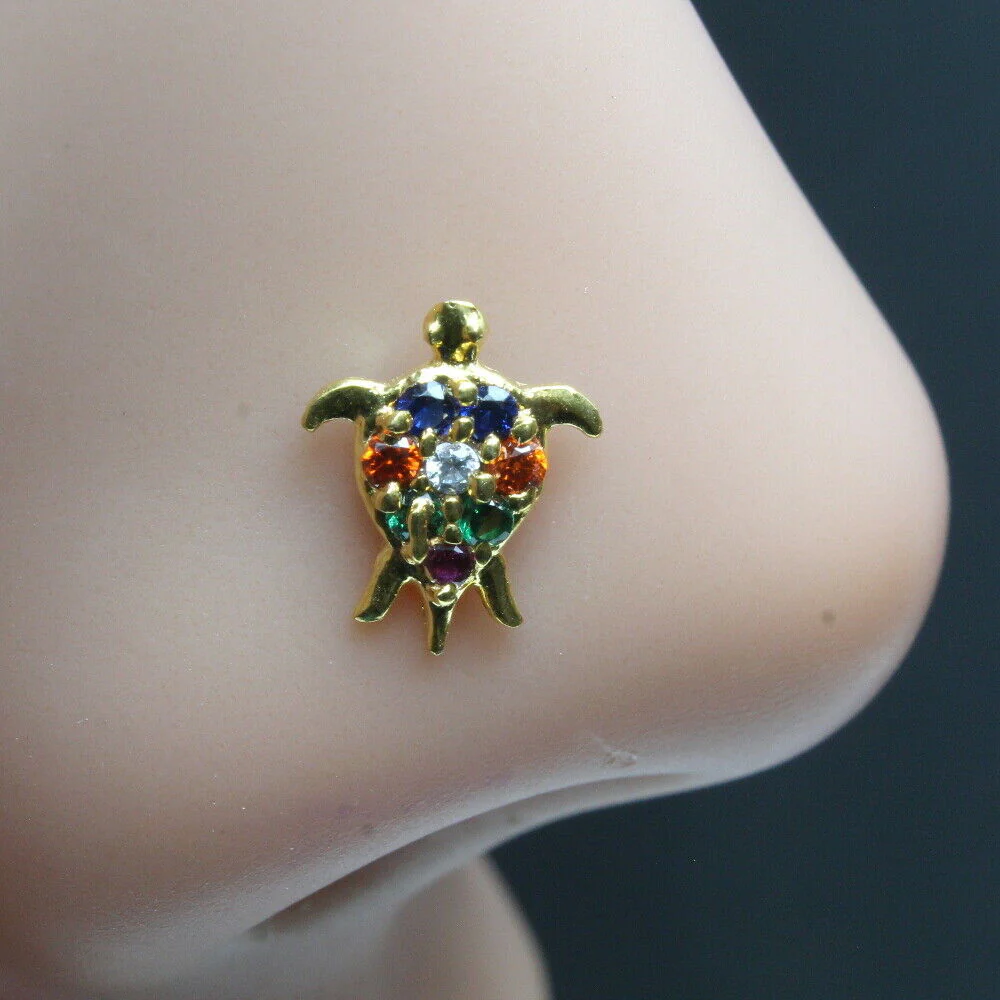 Opulent Turtle bloom nose stud - Image 2