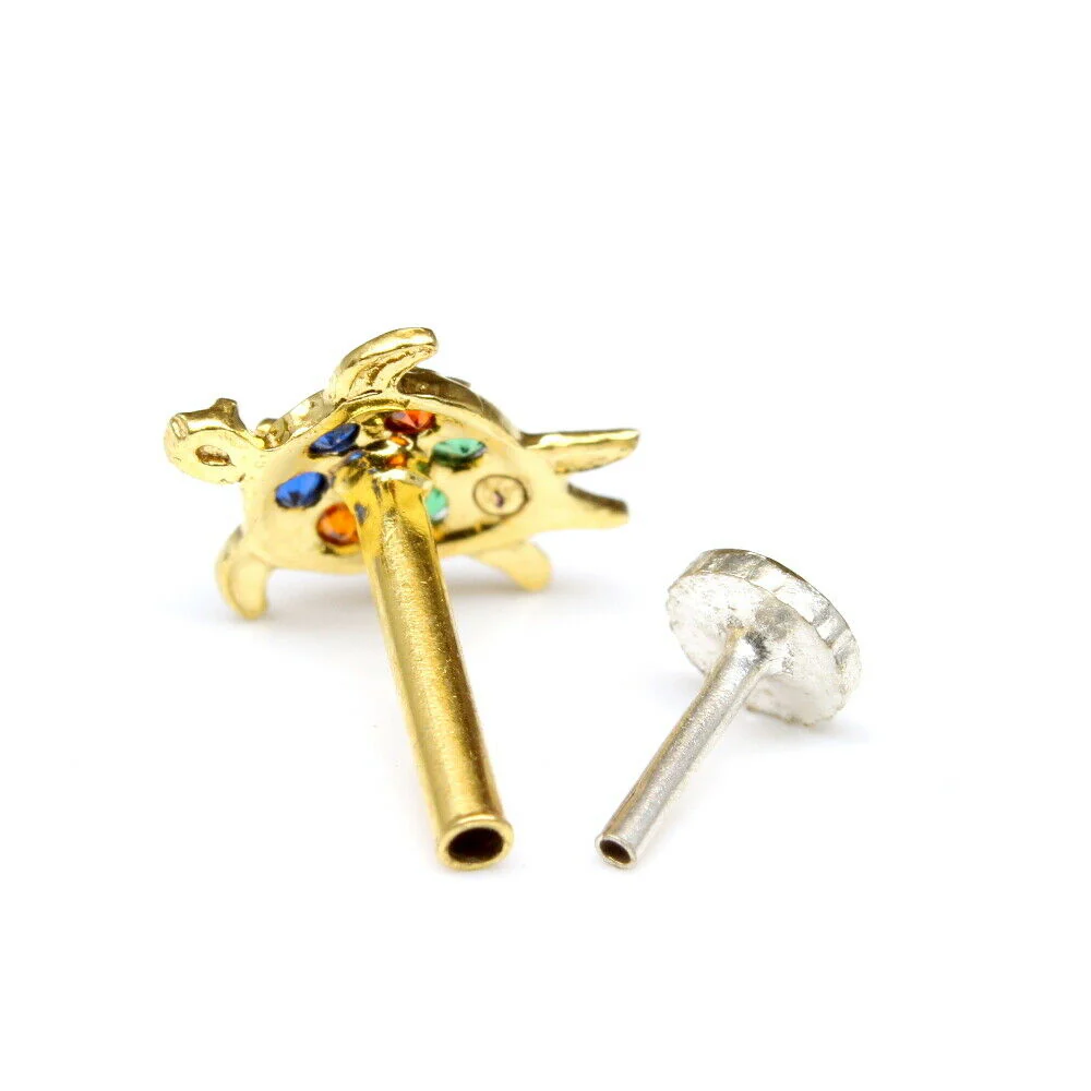 Opulent Turtle bloom nose stud - Image 3