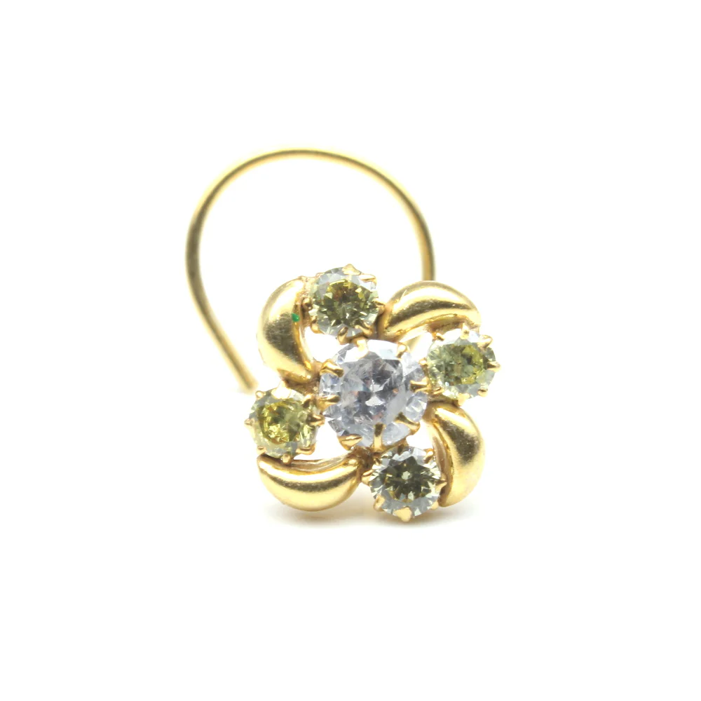 Petal Knot Gold Plated Nose Pin - Image 5