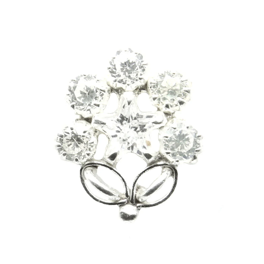 Petite Bloom Sterling Silver Nose Piercing - Image 2