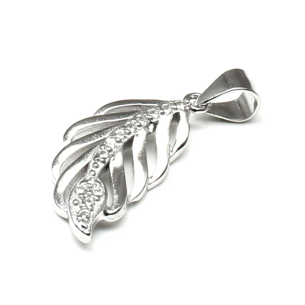 Pure 925 Sterling Silver Pendant CZ (Simulated Diamond) Platinum Finish for Girl - Image 3