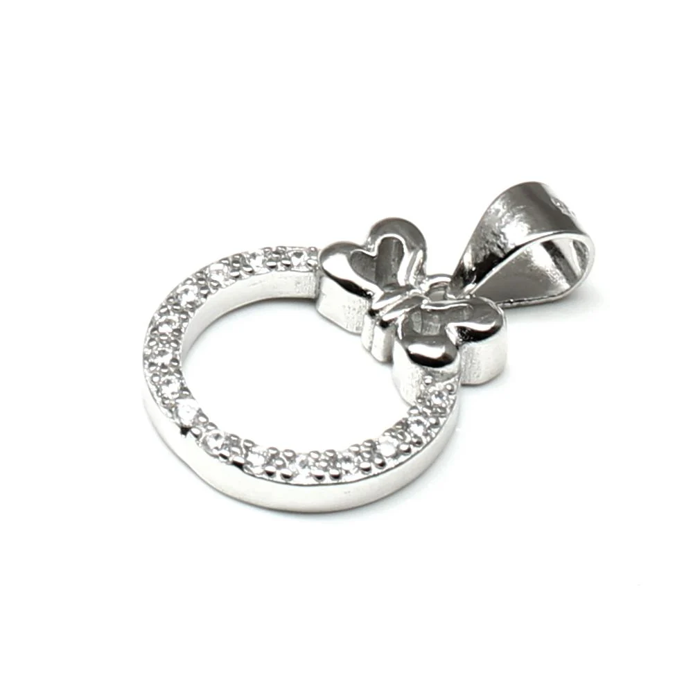 Pure 925 Sterling Silver Pendant CZ (Simulated Diamond) Platinum Finish for Girls - Image 3