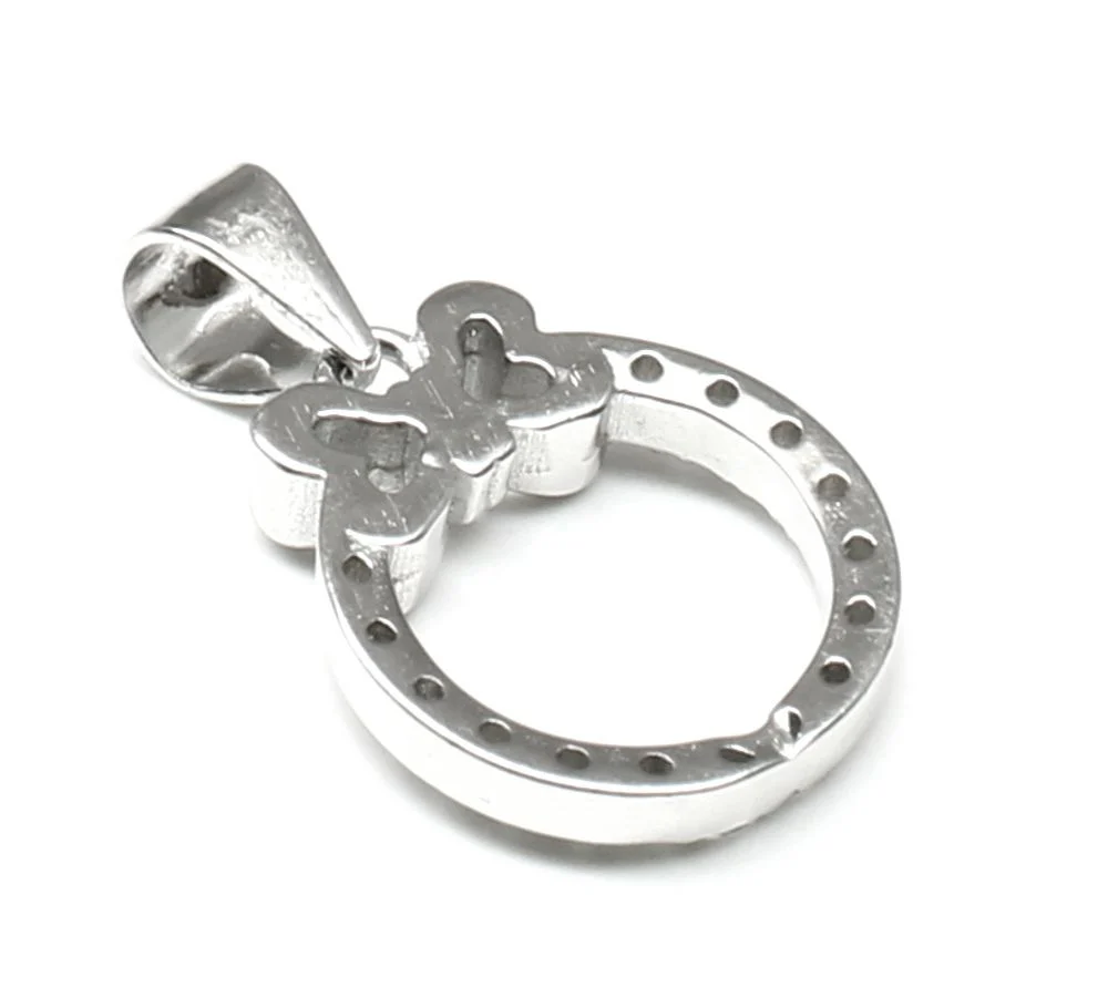 Pure 925 Sterling Silver Pendant CZ (Simulated Diamond) Platinum Finish for Girls - Image 4