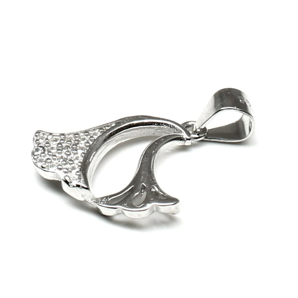Pure 925 Sterling Silver Pendant CZ (Simulated Diamond) Platinum Finish for Girls - Image 3