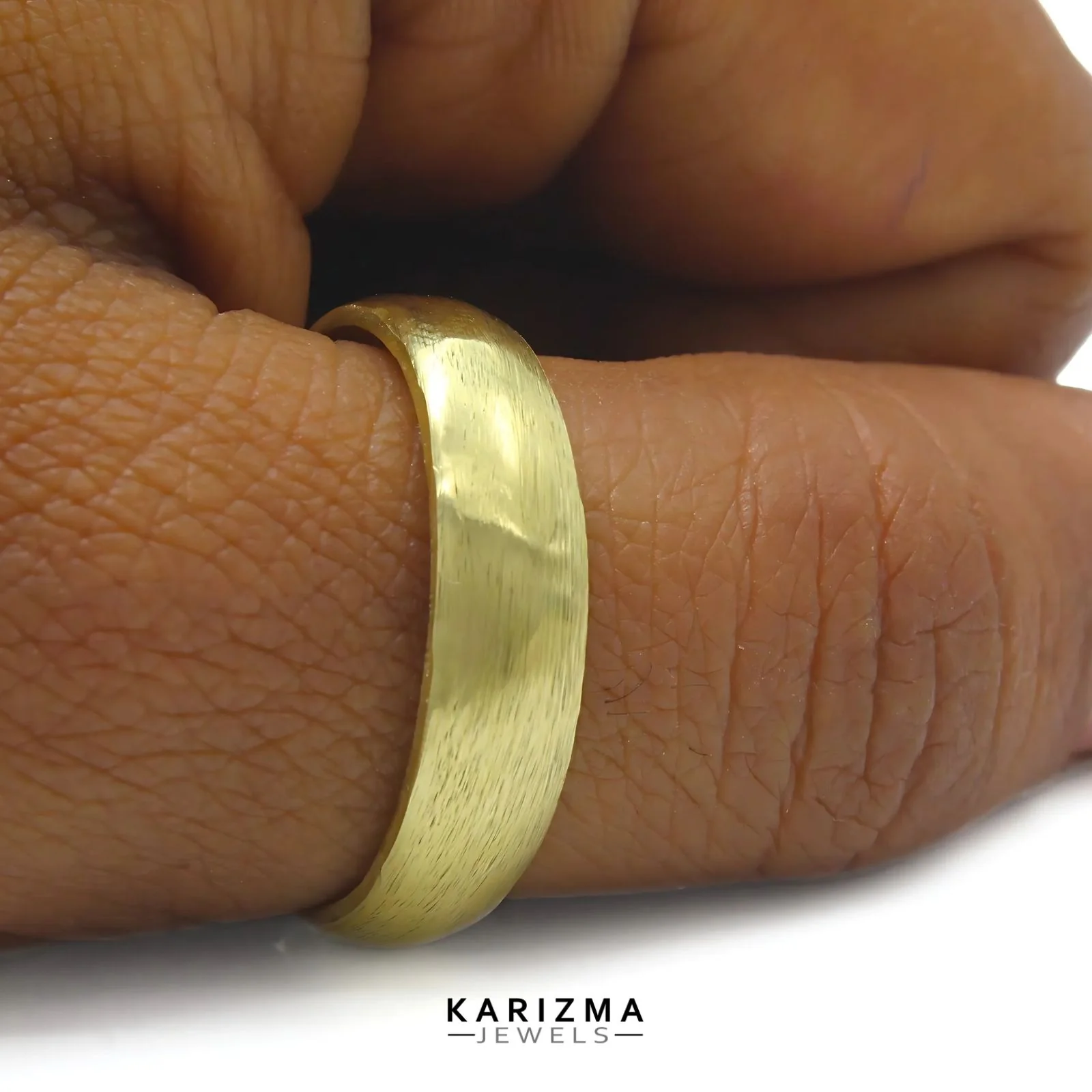 Pure Brass Ring full Round band Pital ka challa lal kitab remedy - Image 2