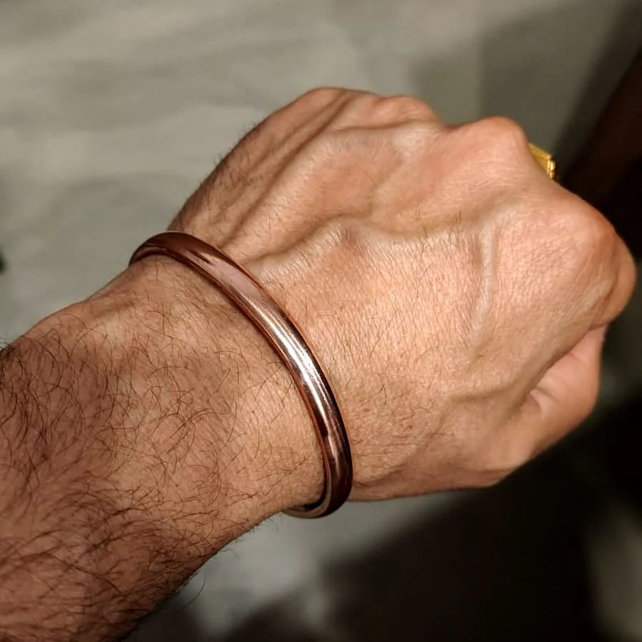 Pure Copper Adjustable Open Cuff Bangle - Image 4