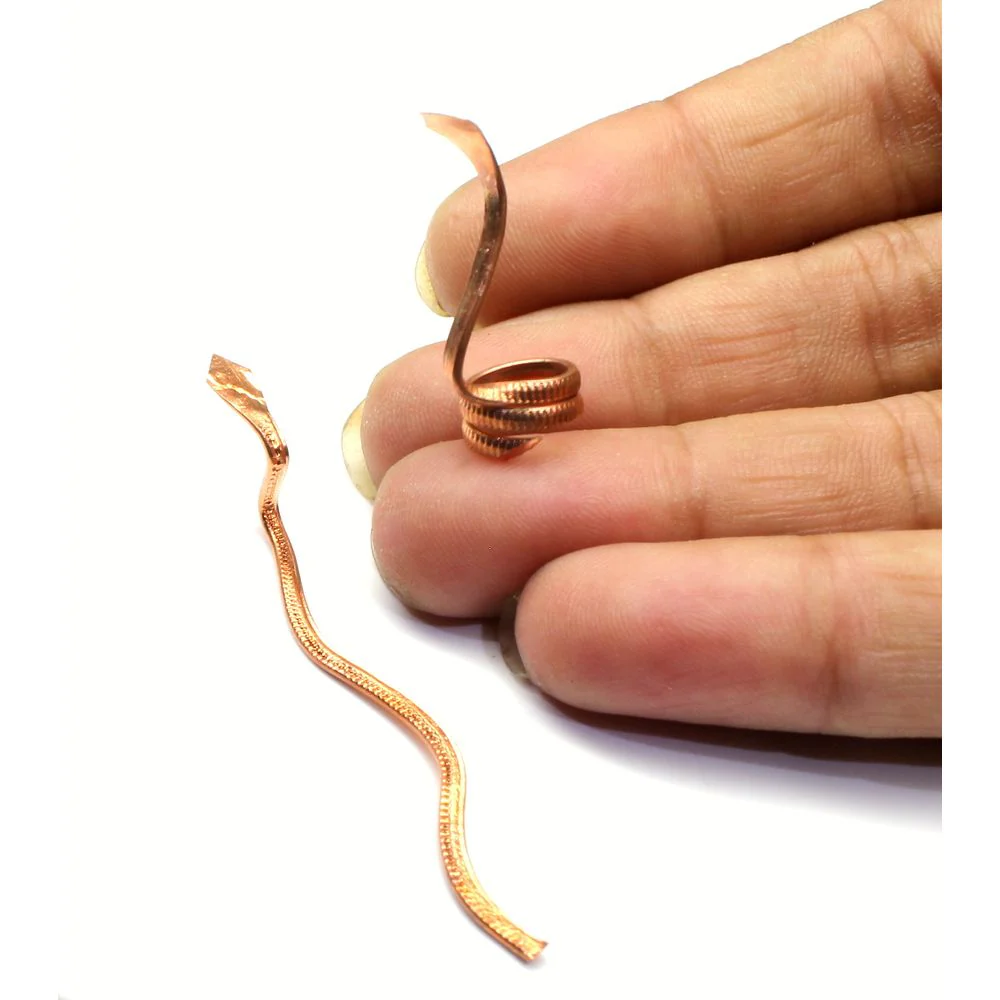 Pure Copper Nag Nagin joda pair for Snake nag dosh remedies & pooja - Image 2