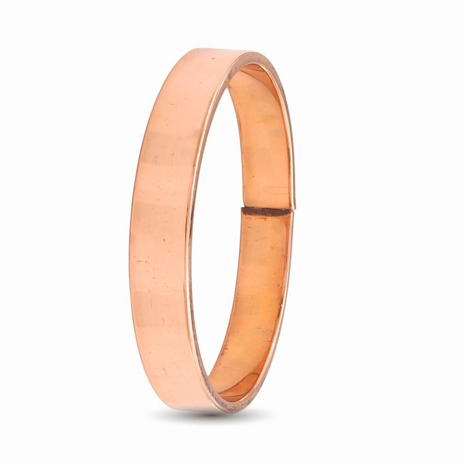 Pure Plain Flat Copper Openable Bangle Kada for Men - Image 2